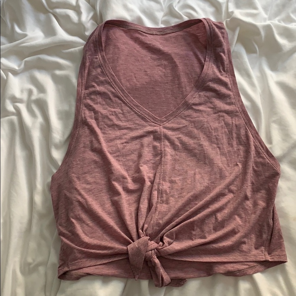Lululemon pink tie tank